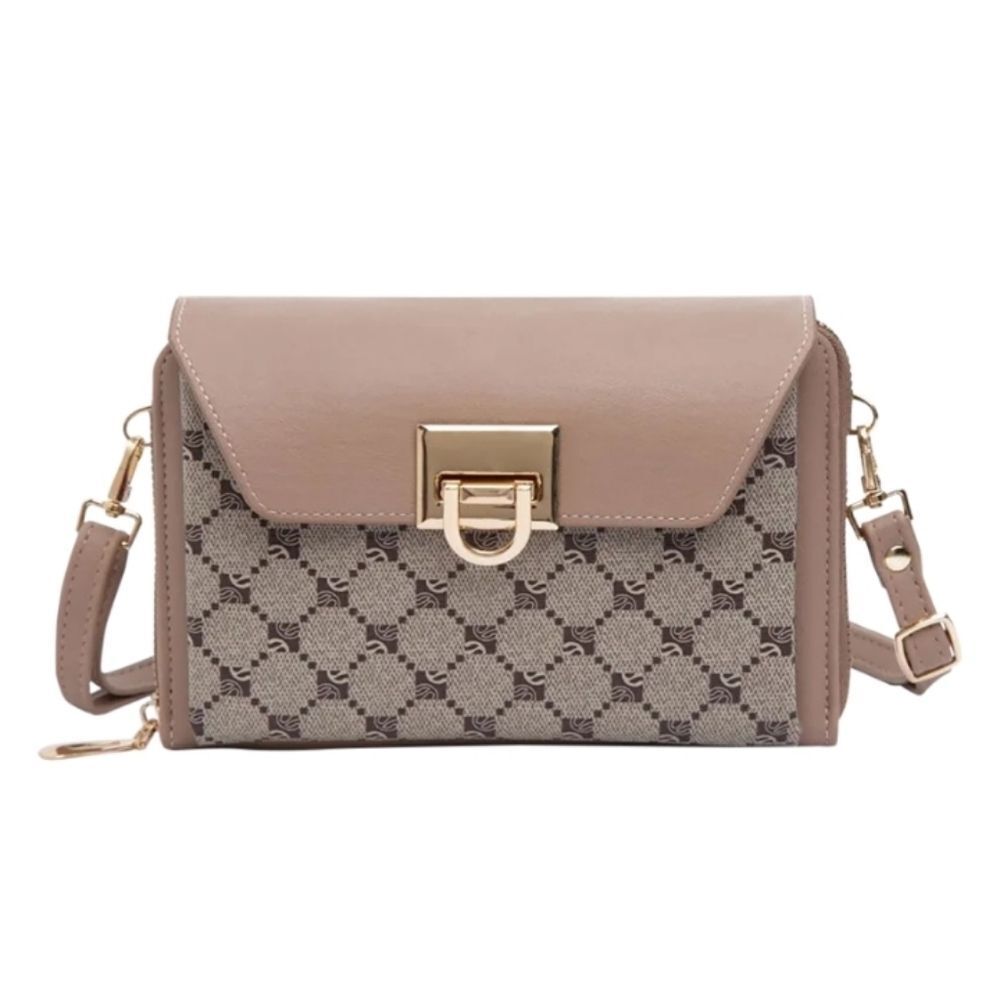 🆕️👜Malibu Skye Olivia Print Wallet Crossbody - Khaki/Taupe